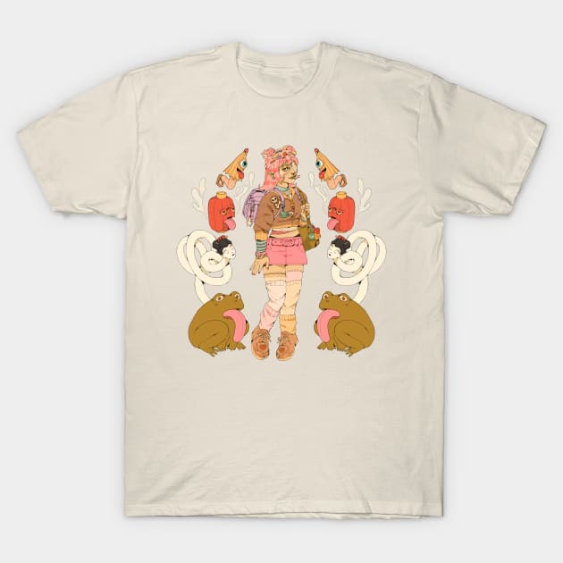 Yokai girl T-Shirt by PeachyDoodle